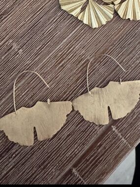 Gold Leaf Statement Earrings - Pair of Botanical Dangles
